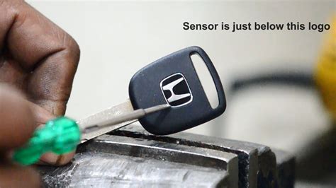 how to remove rfid chip from honda key|old Honda key sensor.